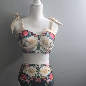 Floral Print Women's Intimates Set